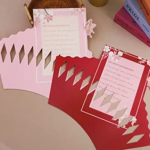 Elegant die-cut floral liners for bouquet packaging with diamond-shaped cutouts