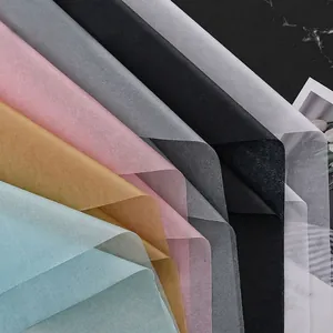 Waterproof translucent pearlescent wax paper for flower bouquet wrapping in multiple colors