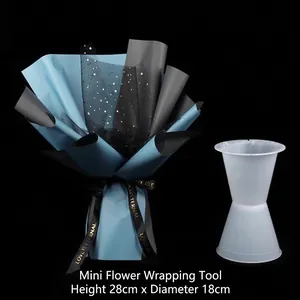 Mini Forro de Embalaje de Flores de Plástico Estilo Coreano Herramienta de Fijación de Ramos de Plástico para Floristería Decoración de Base de Arreglos Florales