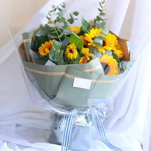 High quality transparent waterproof cellophane wrapping paper for fresh flower bouquet
