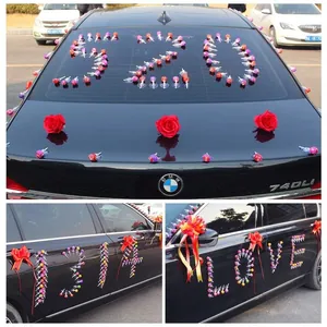Traceless suction cups for wedding car flower decorations and balloon arrangements set