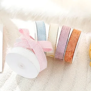 Hochwertige strukturierte Flauschbänder in Pastellfarben für DIY-Haaraccessoires
