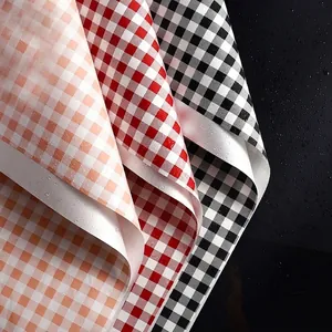 Pearlescent summer checkered flower wrapping paper with premium waterproof texture