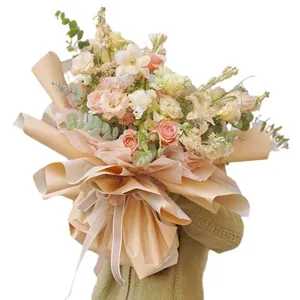 Premium double-sided waterproof Ouya flower wrapping paper for elegant floral bouquets