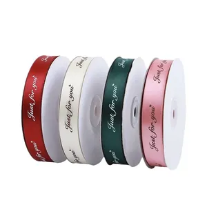 2.5cm satin ribbon rolls with Just for You print for gift packaging and decoration