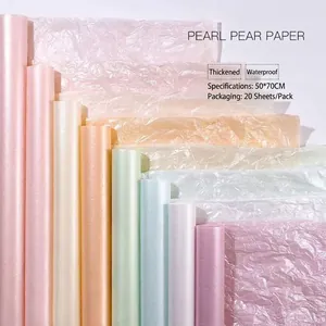 Waterproof pearl tissue paper for flower wrapping and gift packaging in various colors