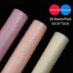 Premium waterproof pearlescent tissue paper for flower wrapping, 20 sheets per pack, 50x70cm