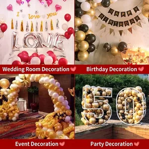 Premium assorted metallic balloon decoration set for weddings, birthdays and festive parties