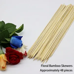 Brochetas de Bambú Natural Para DIY Empaque de Ramos de Fresas Materiales Florales Artesanía Hecha a Mano Palos Con Punta Afilada