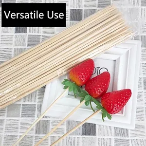 Brochetas de bambú natural para ramos de fresas DIY y arreglos florales creativos