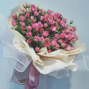 Carta da imballaggio a pera in tinta unita per confezioni di bouquet di fiori