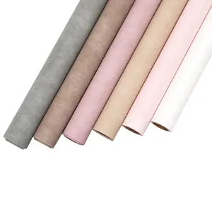 Milk cotton non-woven waterproof flower wrapping paper rolls in assorted colors