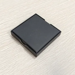 Elegant minimalist black square jewelry gift box for necklaces, rings and bracelets