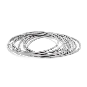 Detailed close-up showing the texture of 1.7mm stainless steel spring wire expandable bangles