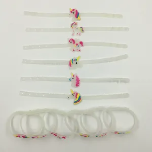 Braccialetti in silicone luminosi con unicorni, regali per bambini che brillano