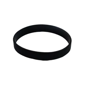 Plain black silicone luminous wristband for sports, events and promotional gifts