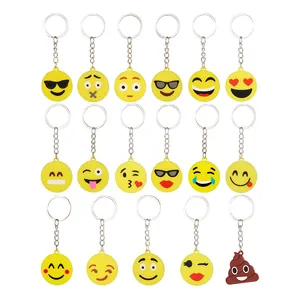 Portachiavi Emoji Cartoon in PVC Morbido Pendente per Borsa Smile Face Regalo Creativo per Feste e Celebrazioni Accessori