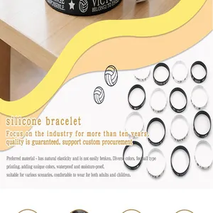 Bracelets en silicone sur le thème du volleyball avec des citations de motivation