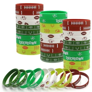 Rugby Sports Silicone Bracelets Football Theme Rubber Wristbands Decorative Bangle For Fans Party Favor Athletes Jewelry