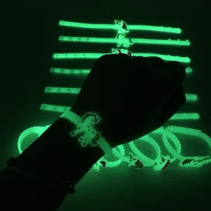 Braccialetto in silicone unicorno fluorescente per feste ed eventi notturni