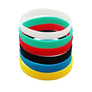 Vibrant glow in the dark silicone wristbands set for sports and promotional events
