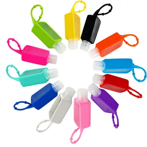 Flacons de voyage trapézoïdaux de 30 ml avec étuis en silicone colorés, lot de 11 pcs