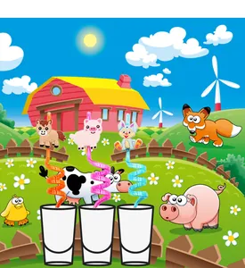 Detailed view of colorful reusable farm animal curly straws for kids birthday parties