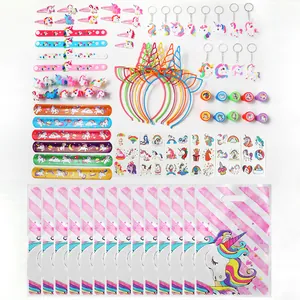 72 Pieces Unicorn Party Favors For Kids Birthday 12 Headbands 12 Gift Bags 12 Stickers 12 Stamps 4 Bracelets For Girls Party Bags Filler