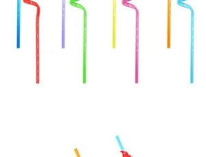Pajitas en espiral de colores para artículos de fiesta de cumpleaños tema bomberos