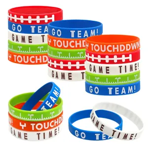 Silicone Rugby Wristbands Sports Inspirational Football Theme Party Favors Kids Motivation Silicone Jewelry Accessory