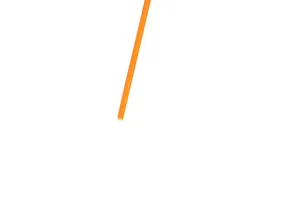 Close-up macro detail showing the translucent orange plastic section of a curved straw.