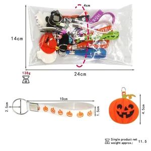 Set di portachiavi in silicone di Halloween con zucca per bomboniere per feste