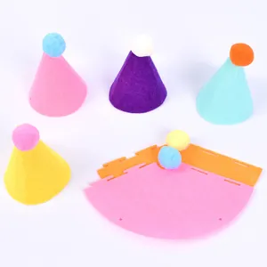 Cappelli di compleanno in feltro per animali e parti piatte per decorazioni fai-da-te