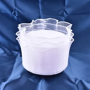 Elegant white tulip mesh cake topper for special birthday and holiday party decorations