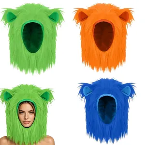Halloween Dark Faux Fur Animal Ears Headband Punk Beast Ears Cosplay Props For Party Y2K Subculture Accessory Headwear