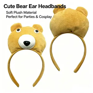 Schattige zachte pluche berenoren hoofdband perfect voor kostuumfeesten en cosplay