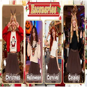 Costume da renna di Natale da donna ideale per feste a tema e eventi cosplay