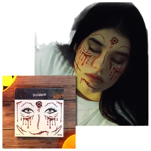 Realistische en enge bebloede oogbol Halloween tijdelijke gezichtstatoeages voor make-up