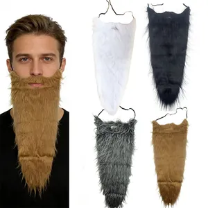 Long fake beard set for Halloween cosplay and costume parties in multiple colors