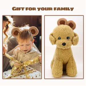 Cute plush bear ear headband for kids and adults, perfect gift for family and girls.