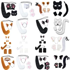 Selection of furry animal cosplay kits including fox ears, tails, and paws for costumes