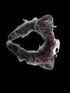 Detailed view of handmade fluffy plush cat ears for Halloween cat cosplay costumes