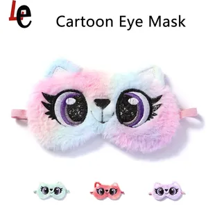 Cute Cartoon Owl Plush Sleep Eye Mask Blackout Soft Eye Cover For Women Students Travel Office Nap Fatigue Relief Mask