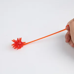 Soft rubber stretchy sticky red meteor hammer toy for stress relief and sensory fun