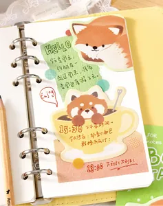Cute animal-shaped sticky notes from BOBO Station collection used in a daily planner