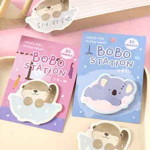 Cute animal shaped sticky notes with koala and otter designs 30 sheets for note taking