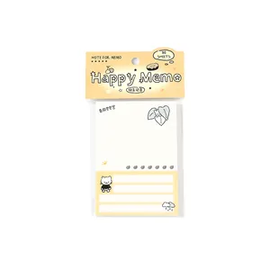 Cute cartoon character memo pad set with 80 sheets for scrapbooking and daily notes