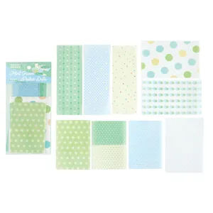 NOTE FOR Mint Green Polka Dots vellum paper sticky notes set for creative journaling