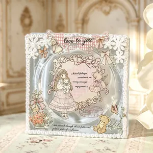 Vintage PET stickers for scrapbooking with sweet fairy tale themes and pearl edges.