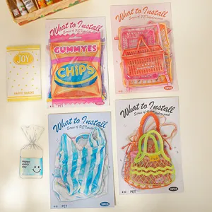 Hand-drawn What to Install series PET sticker packs with shopping themed designs